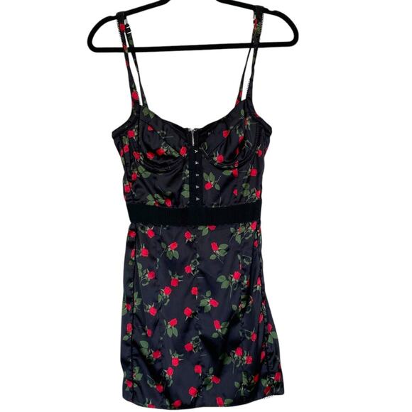 For Love and Lemons x Victoria Secret Love Song Bodycon Slip Dress Size XS Roses - Picture 1 of 10